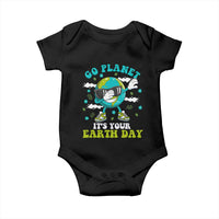 Funny Go Planet It's Your Earth Day Baby Onesie Dabbing Earth Flower