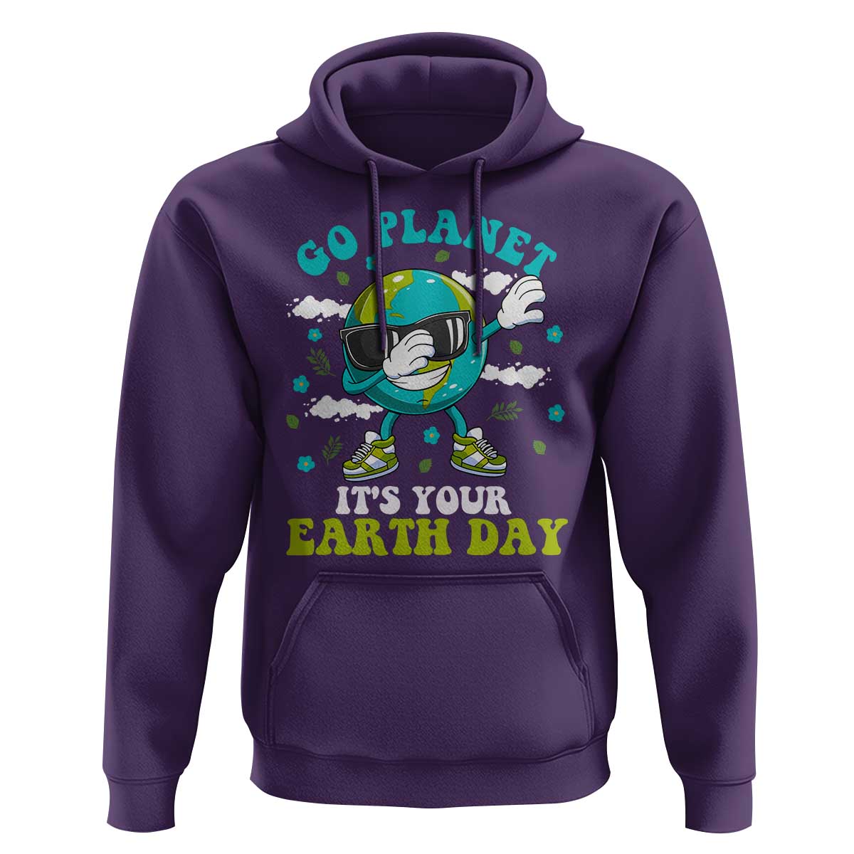Funny Go Planet It's Your Earth Day Hoodie Dabbing Earth Flower