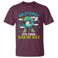 Funny Go Planet It's Your Earth Day T Shirt Dabbing Earth Flower