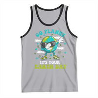 Funny Go Planet It's Your Earth Day Tank Top Dabbing Earth Flower