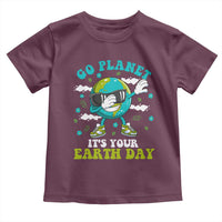 Funny Go Planet It's Your Earth Day Toddler T Shirt Dabbing Earth Flower