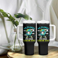 Funny Go Planet It's Your Earth Day Tumbler With Handle Dabbing Earth Flower