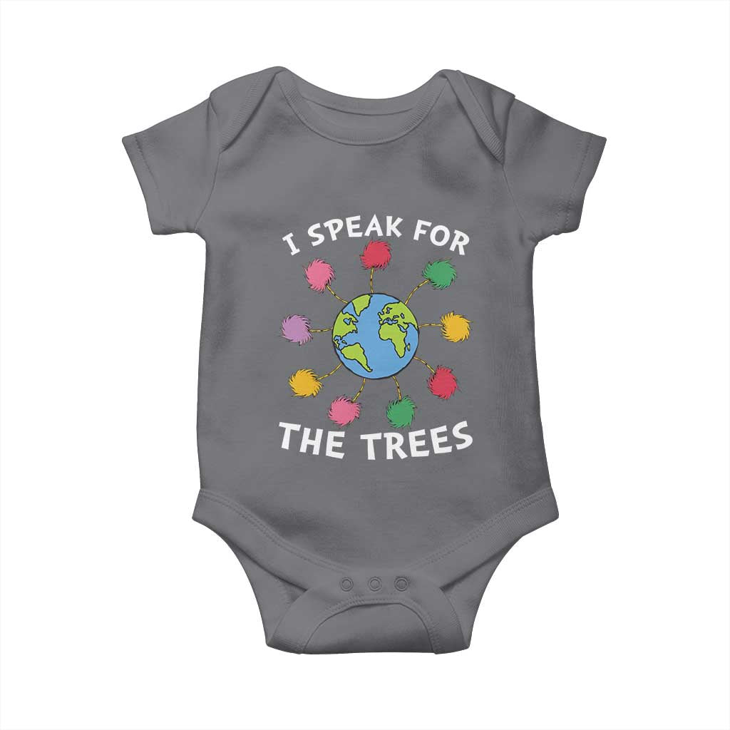 Funny Earth Day I Speak For The Trees Planet Baby Onesie Hippie