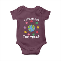 Funny Earth Day I Speak For The Trees Planet Baby Onesie Hippie