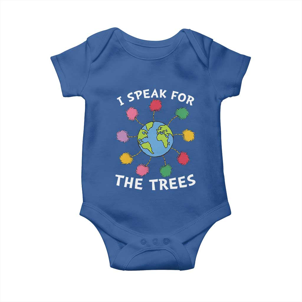 Funny Earth Day I Speak For The Trees Planet Baby Onesie Hippie