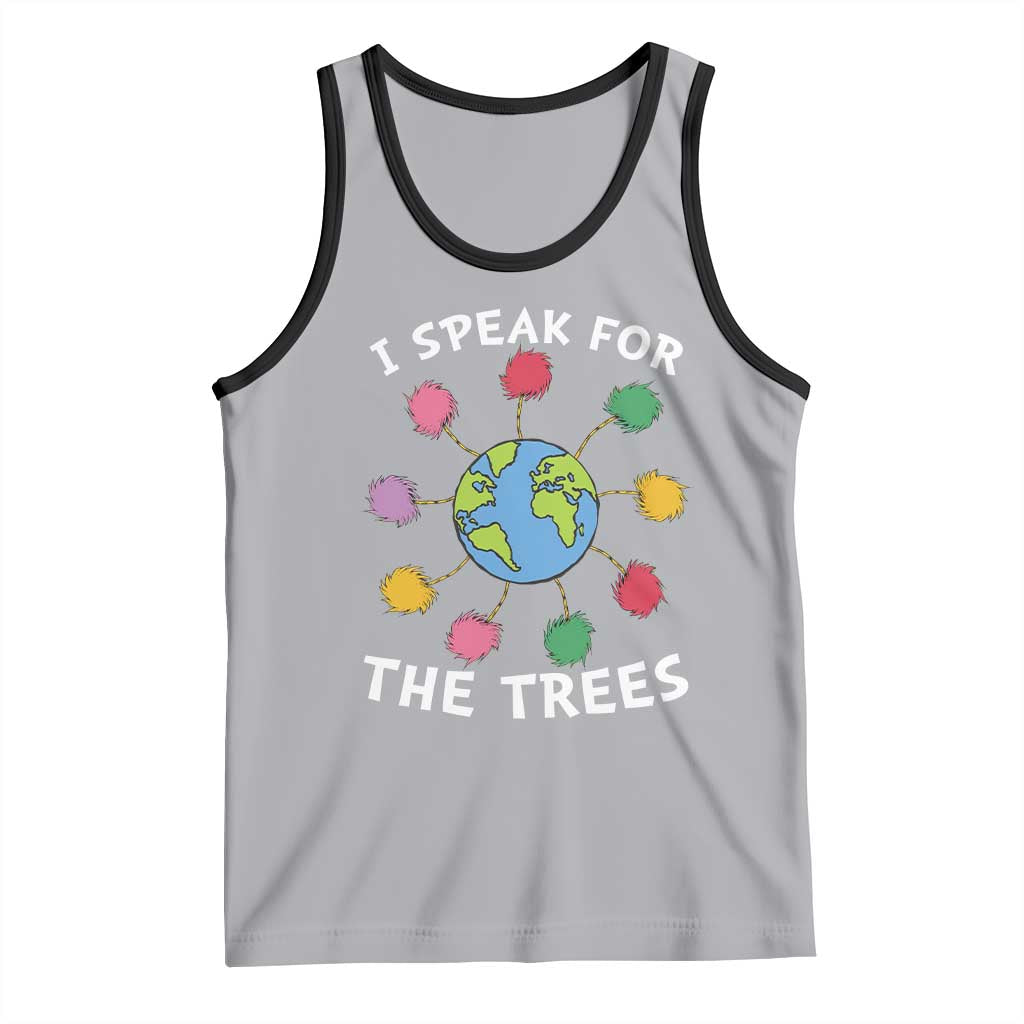 Funny Earth Day I Speak For The Trees Planet Tank Top Hippie