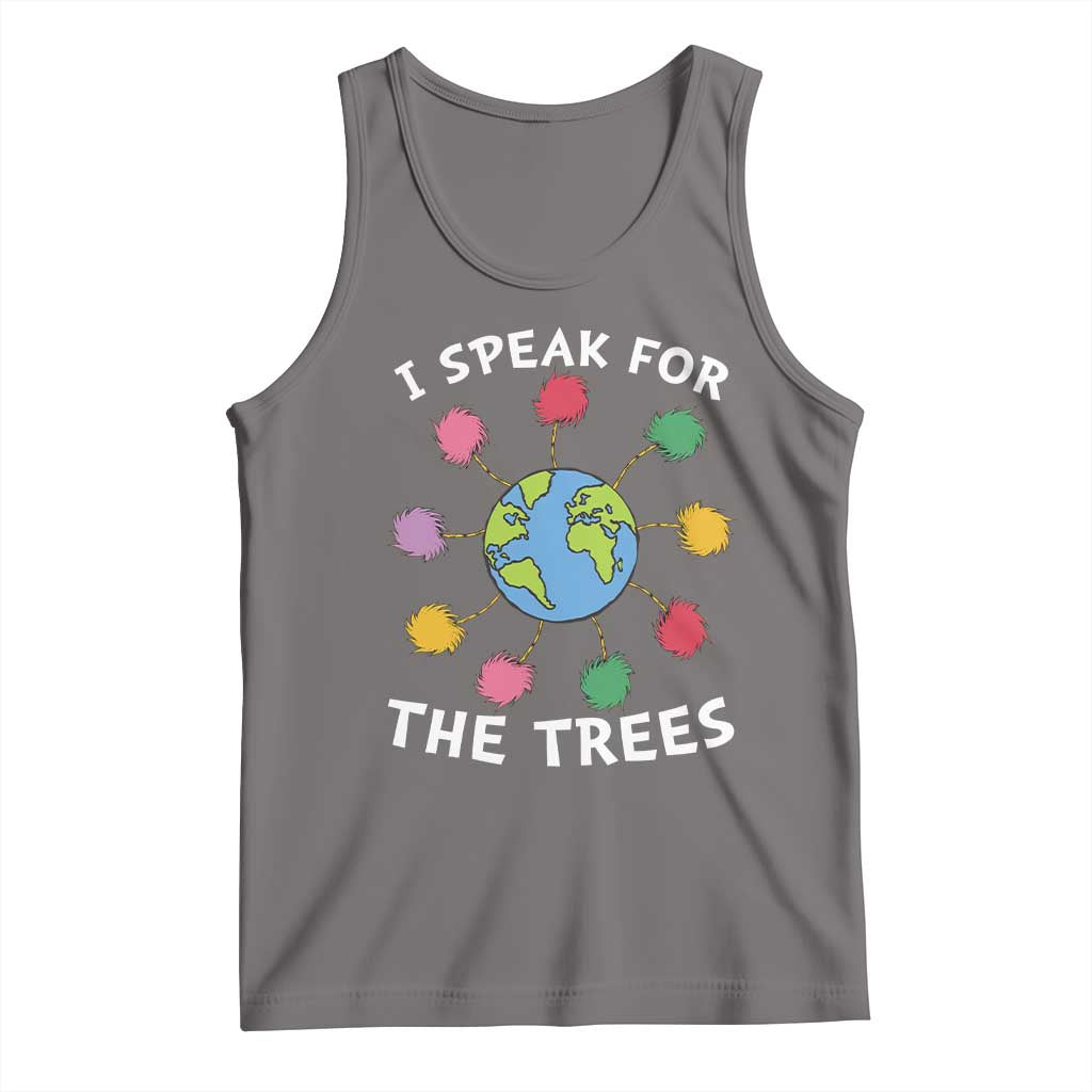Funny Earth Day I Speak For The Trees Planet Tank Top Hippie