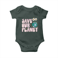 Earth Day Save Our Planet Baby Onesie Cute Retro Groove Flower