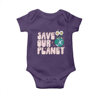 Earth Day Save Our Planet Baby Onesie Cute Retro Groove Flower