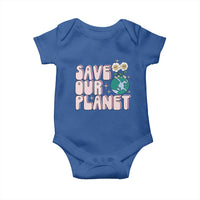 Earth Day Save Our Planet Baby Onesie Cute Retro Groove Flower