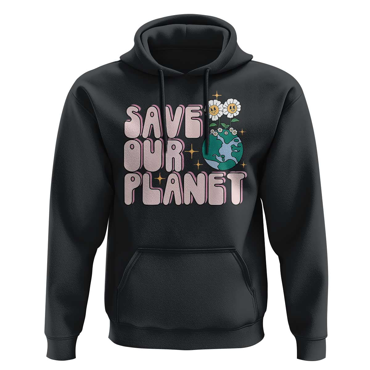 Earth Day Save Our Planet Hoodie Cute Retro Groove Flower