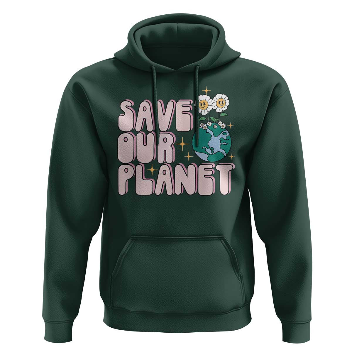 Earth Day Save Our Planet Hoodie Cute Retro Groove Flower