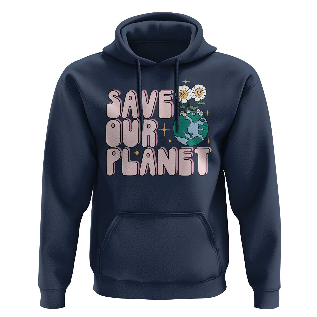 Earth Day Save Our Planet Hoodie Cute Retro Groove Flower