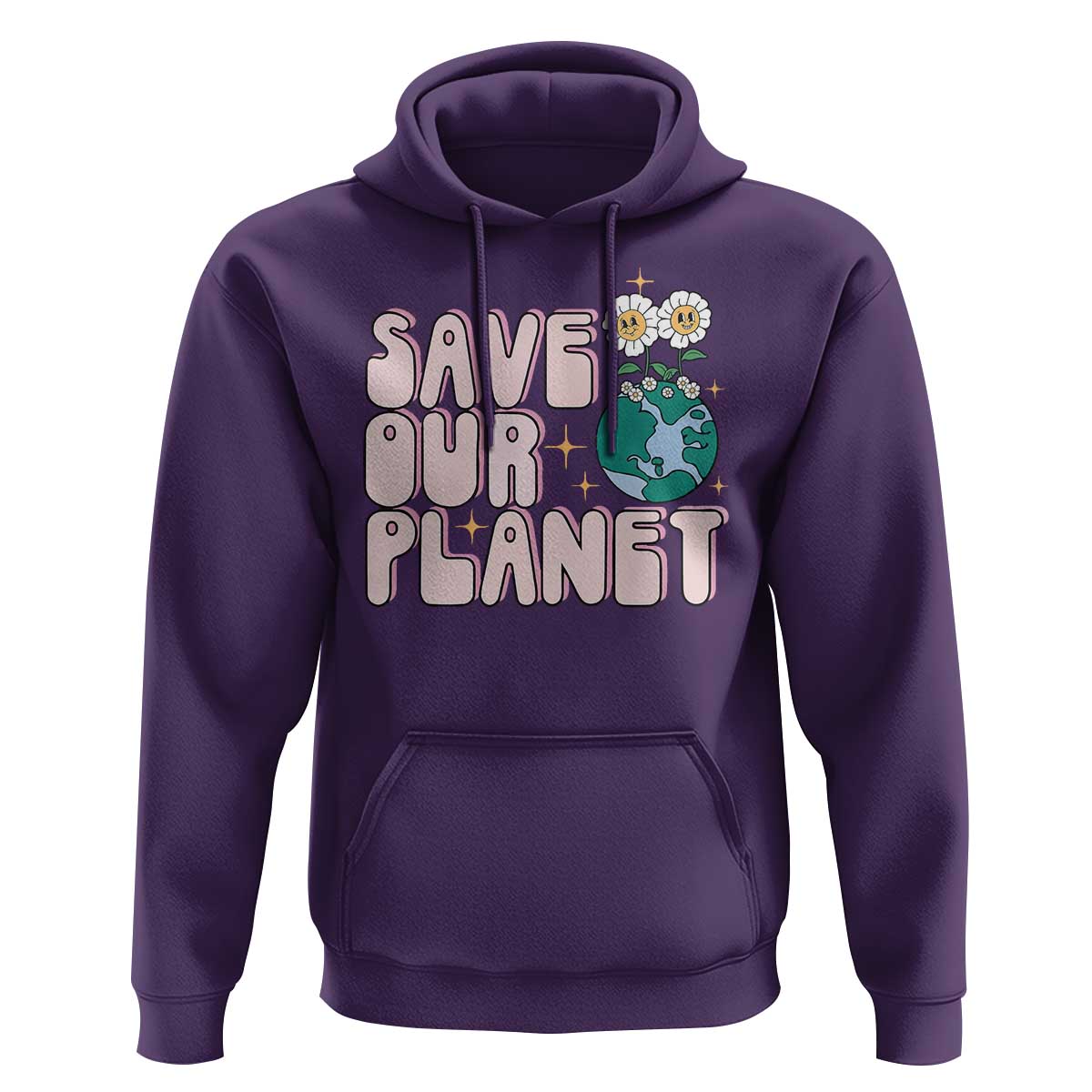 Earth Day Save Our Planet Hoodie Cute Retro Groove Flower