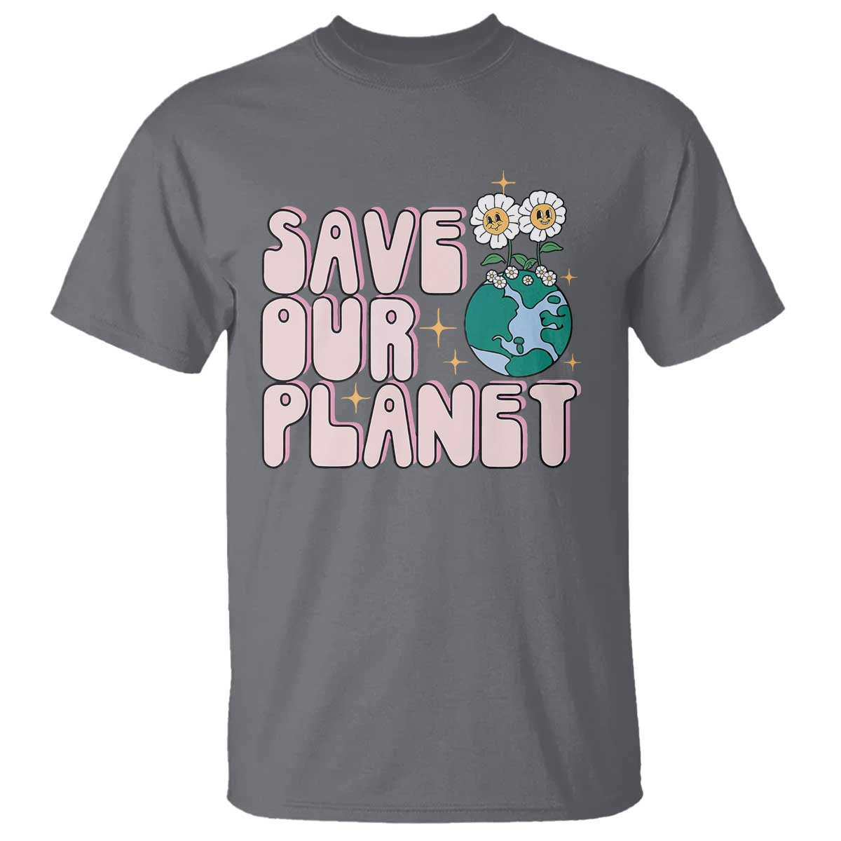 Earth Day Save Our Planet T Shirt Cute Retro Groove Flower