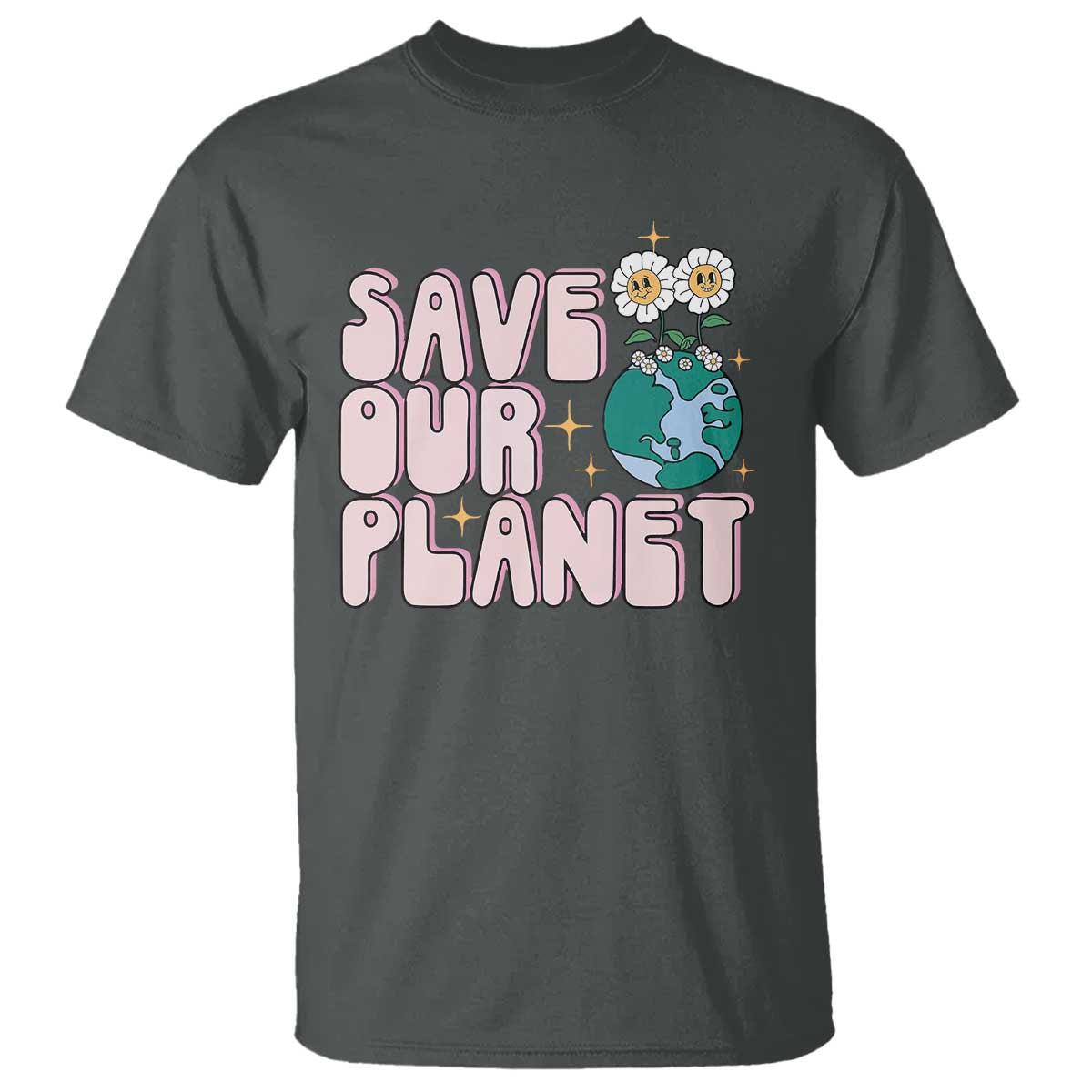 Earth Day Save Our Planet T Shirt Cute Retro Groove Flower