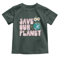 Earth Day Save Our Planet Toddler T Shirt Cute Retro Groove Flower