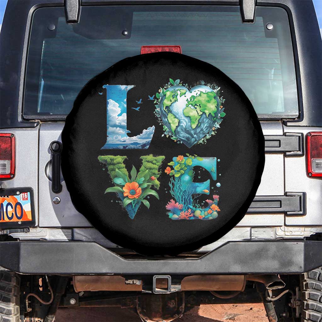 LOVE Planet Nature Anniversary Earth Day Spare Tire Cover