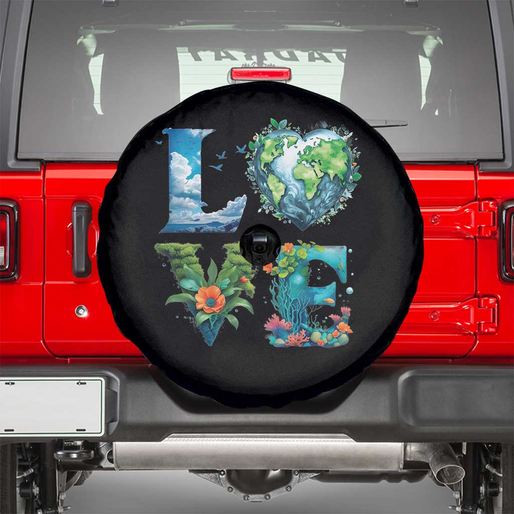 LOVE Planet Nature Anniversary Earth Day Spare Tire Cover
