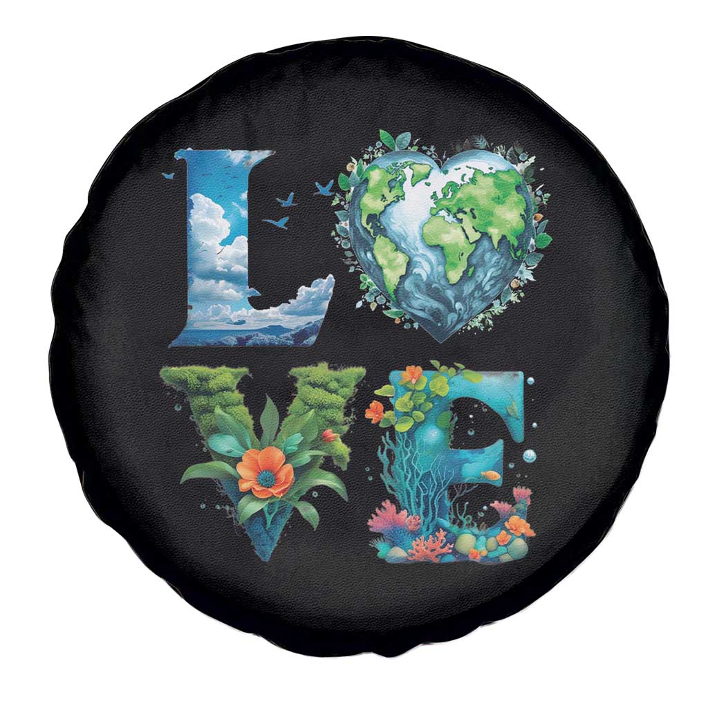 LOVE Planet Nature Anniversary Earth Day Spare Tire Cover