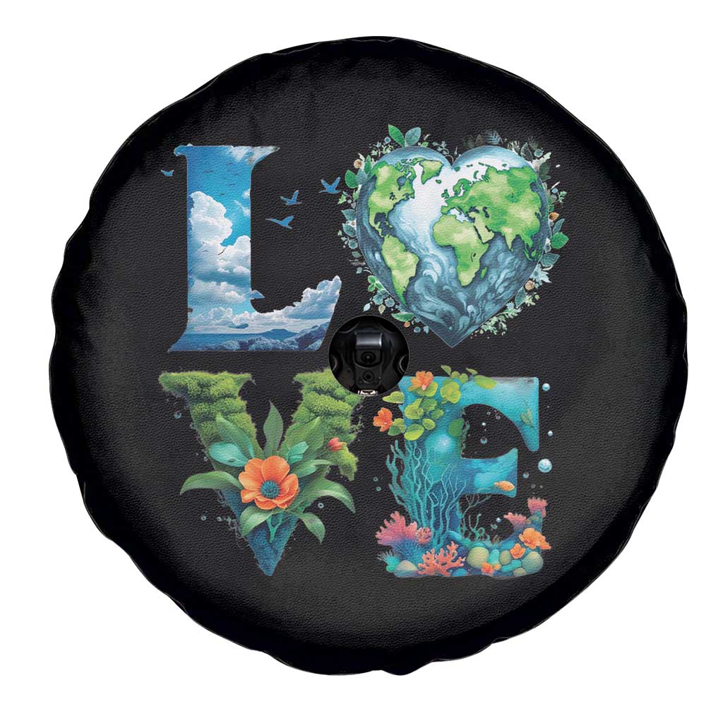 LOVE Planet Nature Anniversary Earth Day Spare Tire Cover
