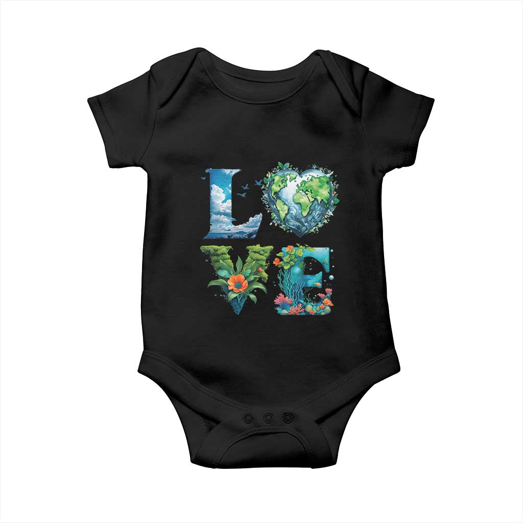 LOVE Planet Nature Anniversary Earth Day Baby Onesie