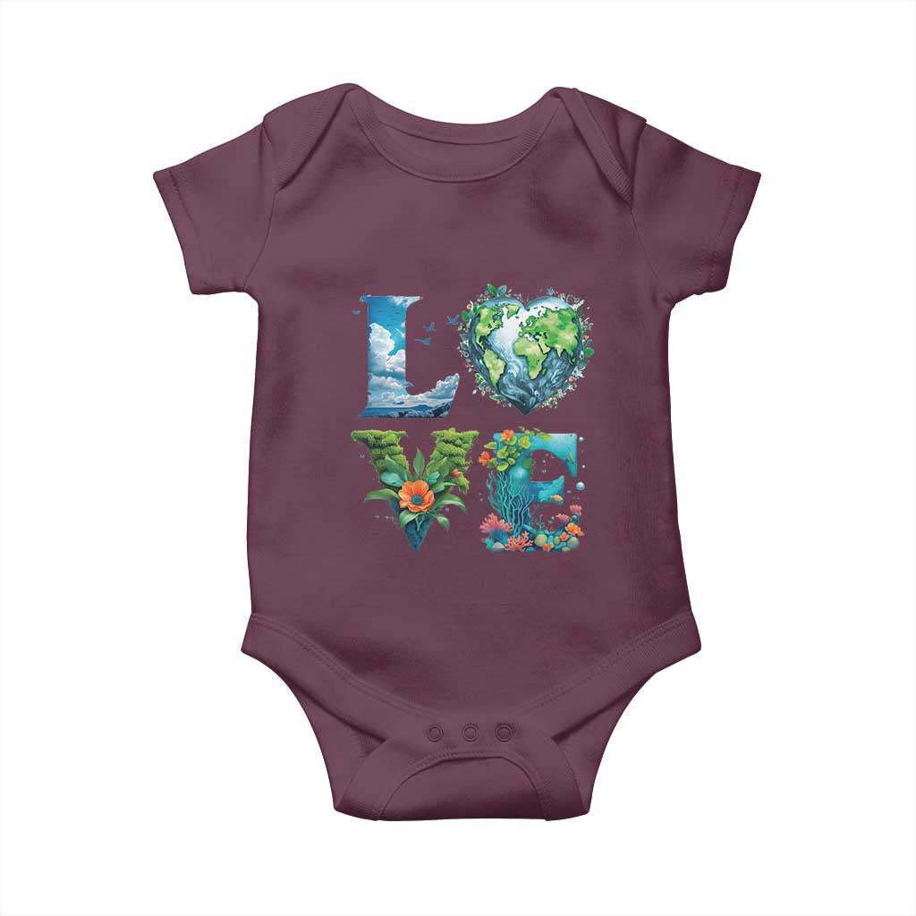 LOVE Planet Nature Anniversary Earth Day Baby Onesie
