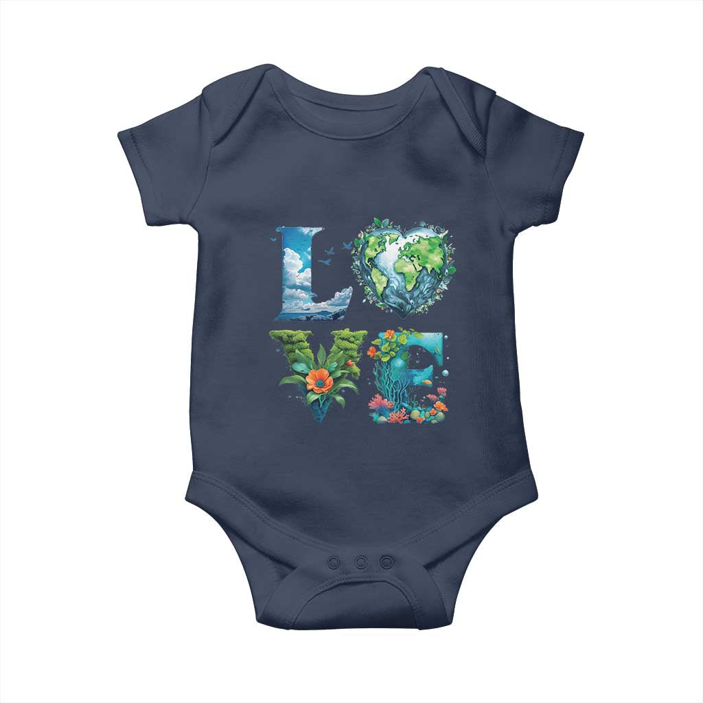 LOVE Planet Nature Anniversary Earth Day Baby Onesie
