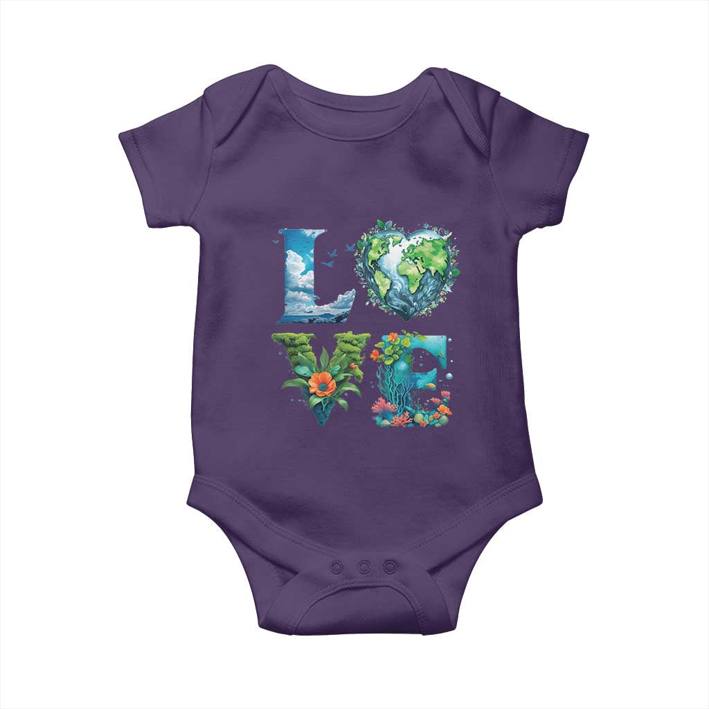 LOVE Planet Nature Anniversary Earth Day Baby Onesie