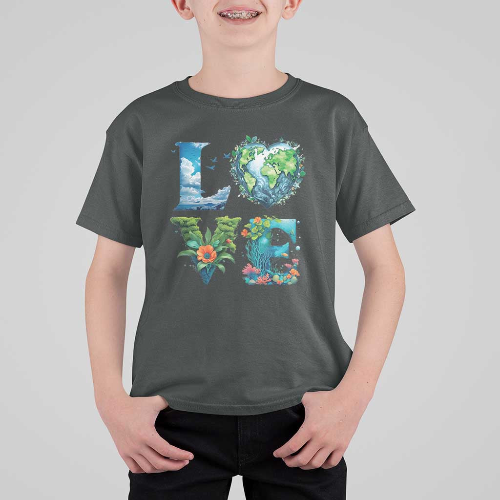 LOVE Planet Nature Anniversary Earth Day T Shirt For Kid