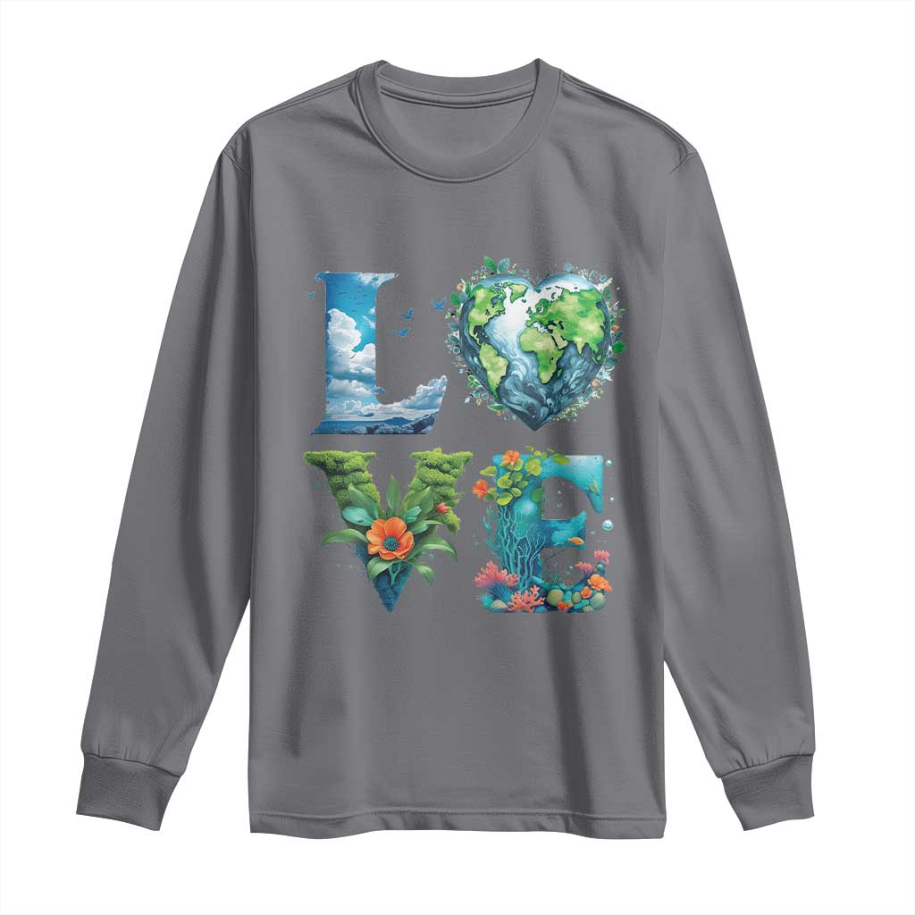 LOVE Planet Nature Anniversary Earth Day Long Sleeve Shirt