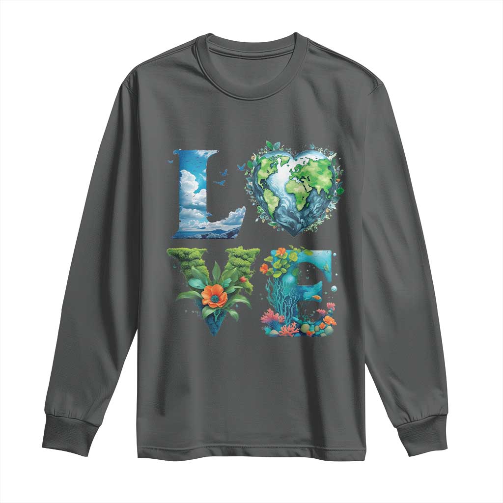 LOVE Planet Nature Anniversary Earth Day Long Sleeve Shirt