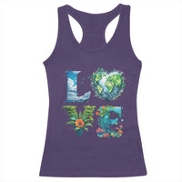 LOVE Planet Nature Anniversary Earth Day Racerback Tank Top