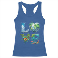 LOVE Planet Nature Anniversary Earth Day Racerback Tank Top