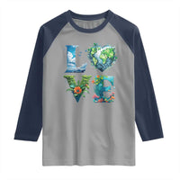 LOVE Planet Nature Anniversary Earth Day Raglan Shirt