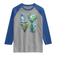 LOVE Planet Nature Anniversary Earth Day Raglan Shirt