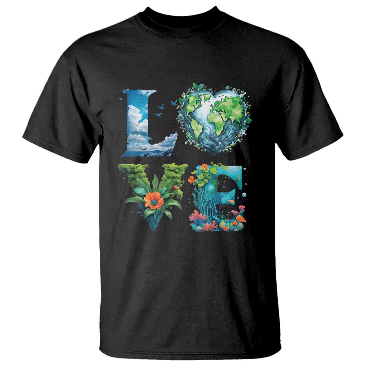 LOVE Planet Nature Anniversary Earth Day T Shirt