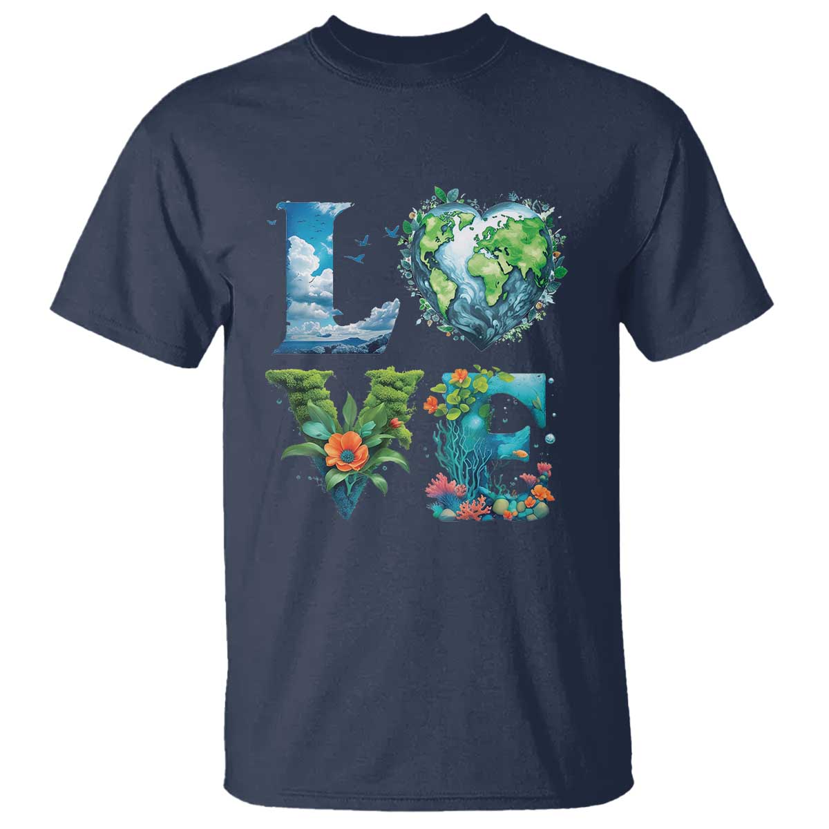 LOVE Planet Nature Anniversary Earth Day T Shirt