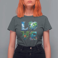 LOVE Planet Nature Anniversary Earth Day T Shirt For Women