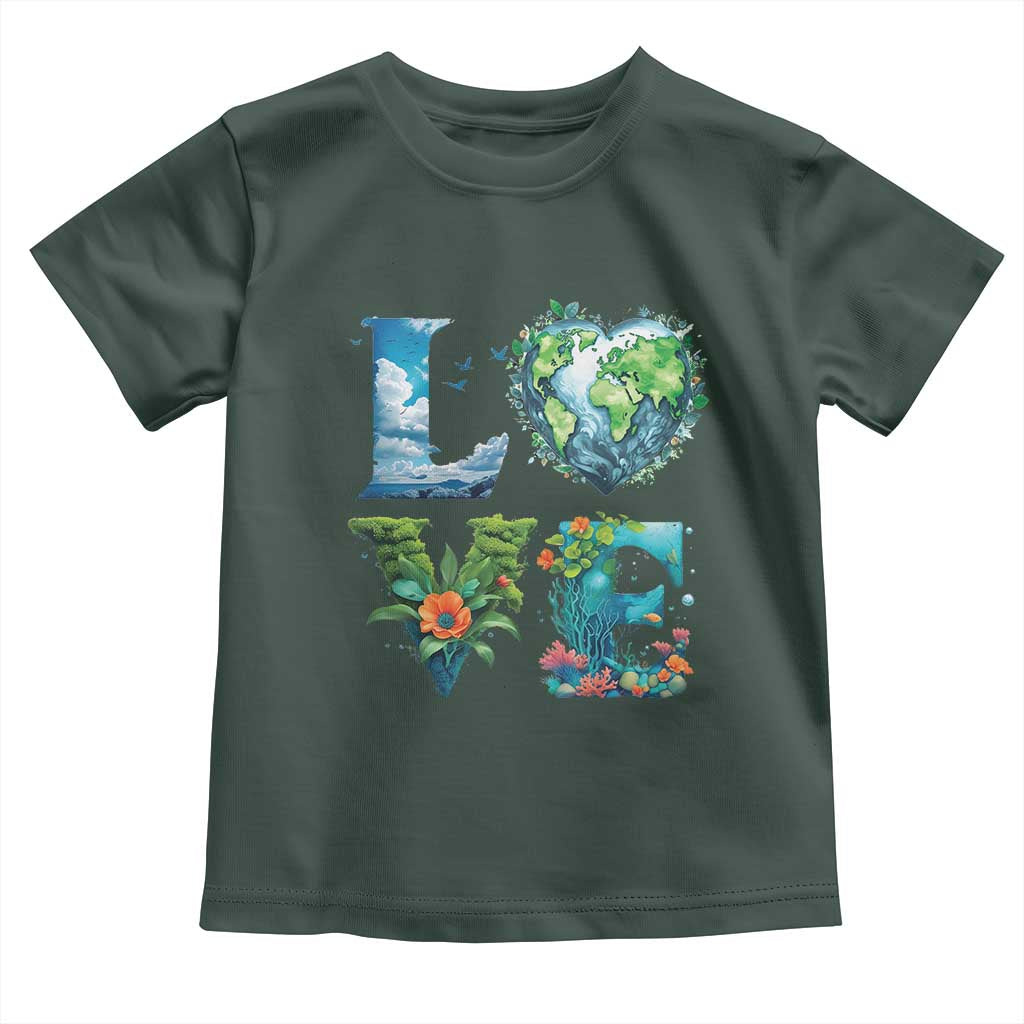 LOVE Planet Nature Anniversary Earth Day Toddler T Shirt