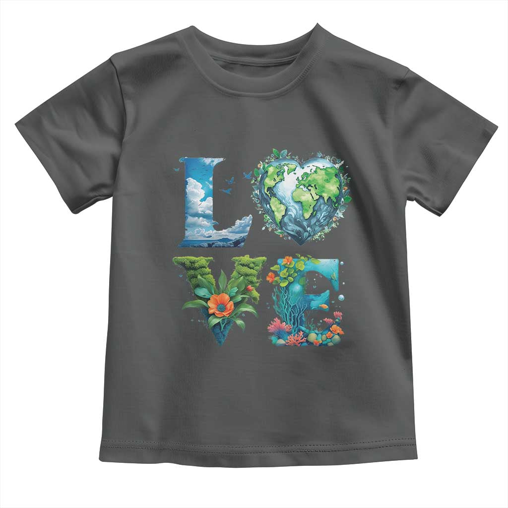 LOVE Planet Nature Anniversary Earth Day Toddler T Shirt