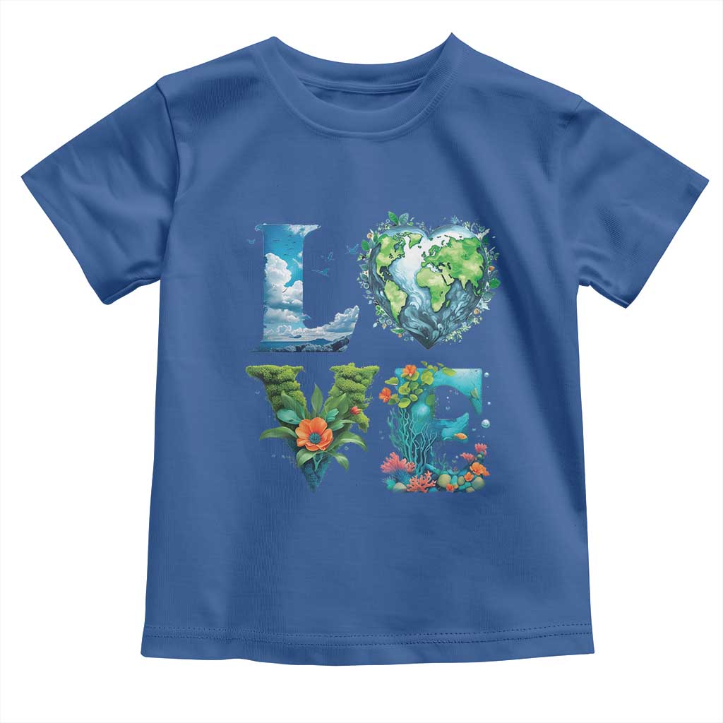 LOVE Planet Nature Anniversary Earth Day Toddler T Shirt