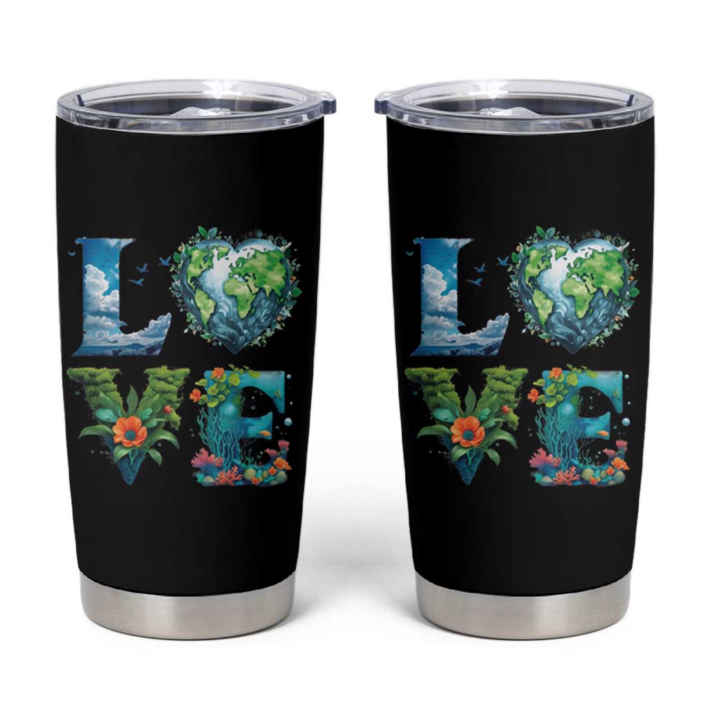 LOVE Planet Nature Anniversary Earth Day Tumbler Cup