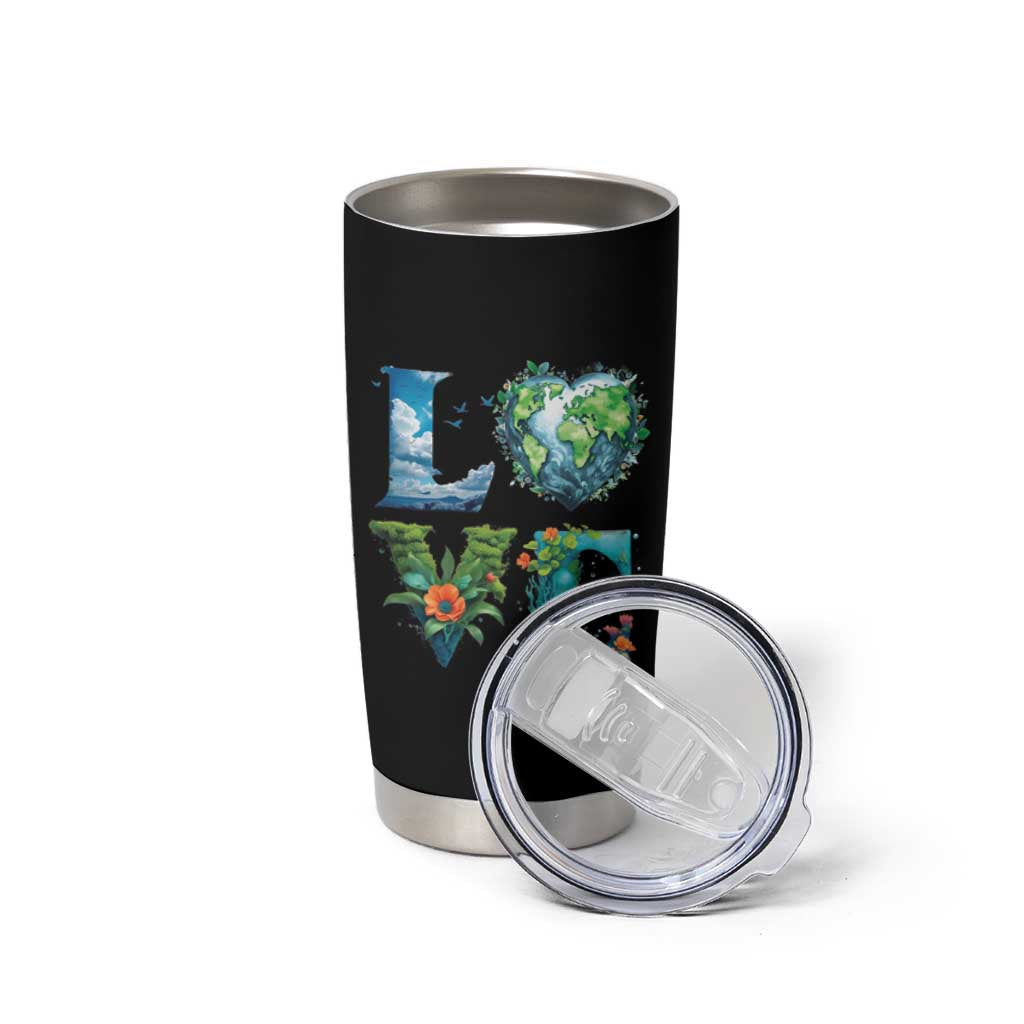 LOVE Planet Nature Anniversary Earth Day Tumbler Cup