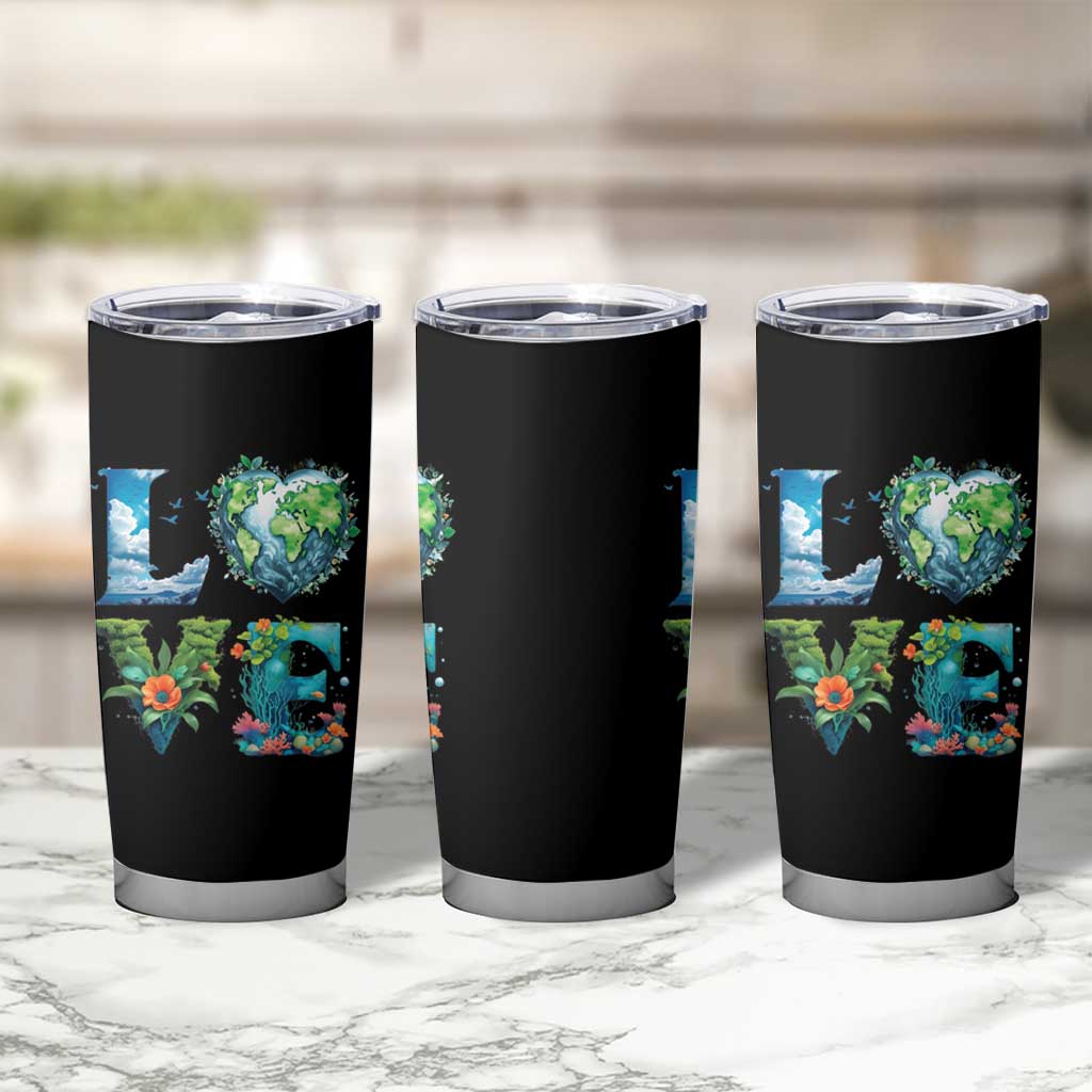 LOVE Planet Nature Anniversary Earth Day Tumbler Cup