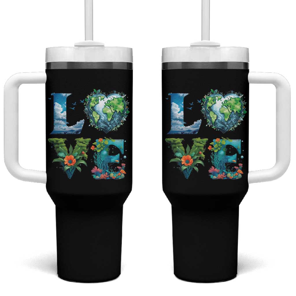 LOVE Planet Nature Anniversary Earth Day Tumbler With Handle