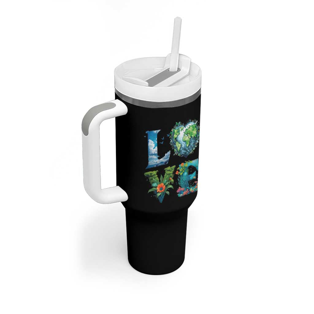 LOVE Planet Nature Anniversary Earth Day Tumbler With Handle
