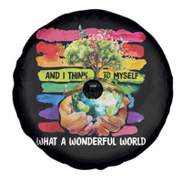 And I Think To Myself What A Wonderful World Earth Day Spare Tire Cover