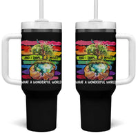 And I Think To Myself What A Wonderful World Earth Day Tumbler With Handle