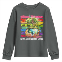 And I Think To Myself What A Wonderful World Earth Day Youth Sweatshirt